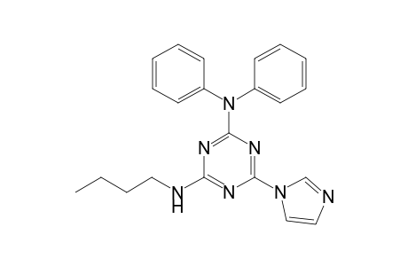 2-N-butyl-6-imidazol-1-yl-4-N,4-N-diphenyl-1,3,5-triazine-2,4-diamine