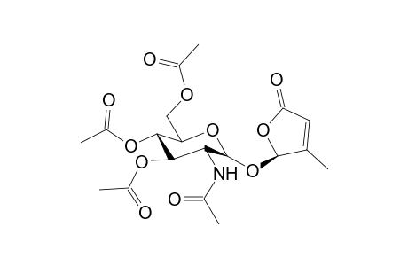 (S)-5-(2-Acetamido-3,4,6-tri-O-acetyl-2-deoxy-.beta.,D-glucopyranosyloxy)-4-methyl-5H-furan-2-one