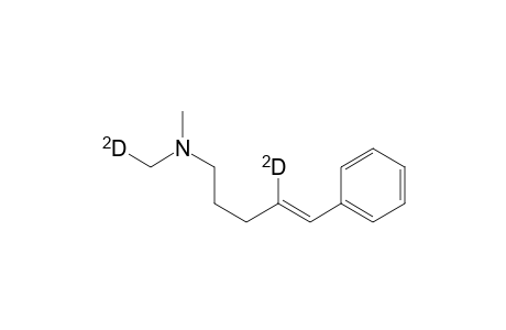 1-(N-methyl-N-(deuteriomethyl)amino)-5-phenyl-4-deuterio-4-pentene