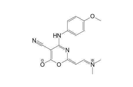 (E)-5-CYANO-2-(N,N-DIMETHYLIMMONIO)-ETHYLIDENE-4-(PARA-METHOXYPHENYL)-AMINO-6-OXIDO-1,3-OXAZINE