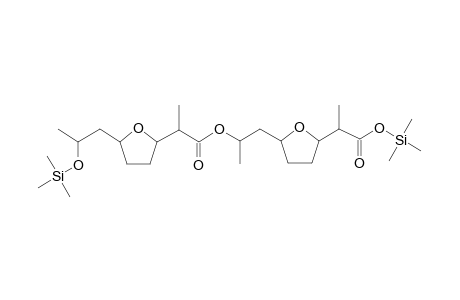 2-Furanacetic acid, tetrahydro-5-(2-hydroxypropyl)-.alpha.-methyl-, 2-[5-(1-carboxyethyl)tetrahydro-2-furanyl]-1-methylethyl ester, 2tms