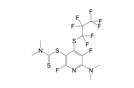 Dithiocarbamic acid, N,N-dimethyl-, (2,5-difluoro-4-heptafluoropropylthio-6-dimethylamino-3-pyridyl) ester