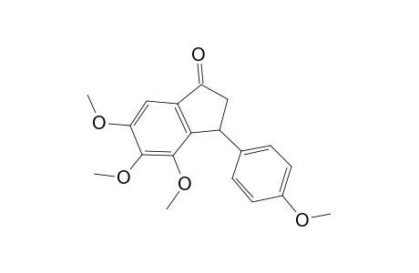 4,5,6-Trimethoxy-3-(4-methoxyphenyl)-2,3-dihydroinden-1-one