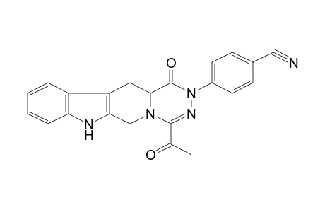 4-(9-Acetyl-6-oxo-5a,6,10,11-tetrahydro-5H-7,8,9a,11-tetraazabenzo[b]fluoren-7-yl)benzonitrile