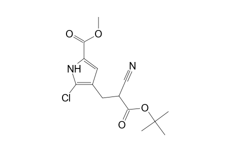 4-(2-t-Butoxycarbonyl-2-cyano-ethyl)-5-chloro-1H-pyrrole-2-carboxylic acid, methyl ester