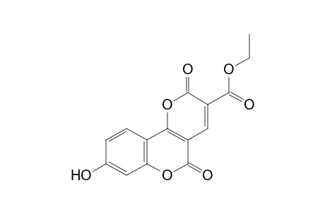 2,5-dioxo-8-hydroxy-2H,5H-pyrano[3,2-c][1]benzopyran-3-carboxylic acid, ethyl ester