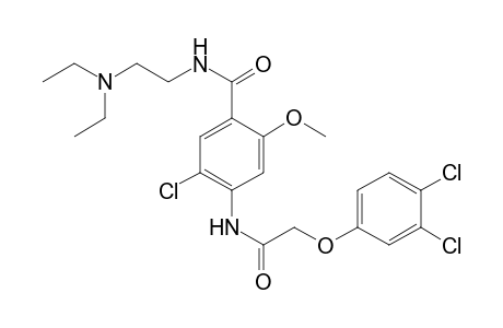 6'-chloro-2-(3,4-dichlorophenoxy)-4'-{[2-(diethylamino)ethyl]carbamoyl}-m-acetanisidide