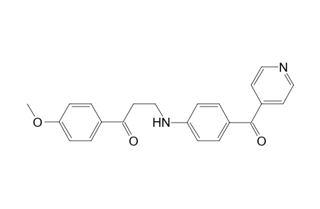 Propan-1-one, 1-(4-methoxyphenyl)-3-[4-(pyridine-4-carbonyl)phenylamino]-