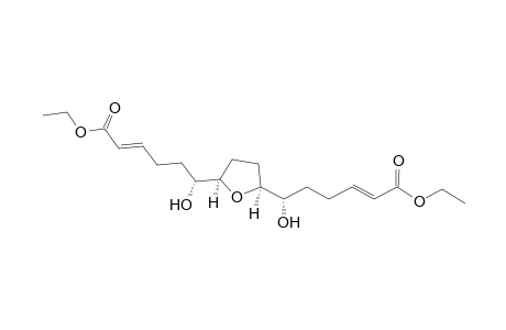 Ethyl (6R)-6-[(2'R,5'S)-5'-((S)-5''-(Ethoxycarbonyl)-1''-hydroxypent-4''-enyl)-tetrahydro-furan-2'-yl]-6-hydroxy-hex-2-enoate