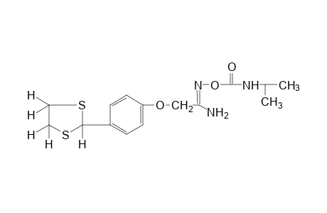 2-[p-(1,3-dithiolan-2-yl)phenoxy]-O-(isopropylcarbamoyl)acetamidoxime