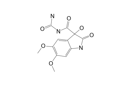 N-(Aminocarbonyl)-3-hydroxy-5,6-dimethoxy-2-oxoindoline-3-carboxamide