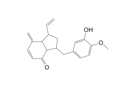 1-Ethenyl-3-[(3-hydroxy-4-methoxyphenyl)methyl]-7-methylene-2,3,3a,7a-tetrahydro-1H-inden-4-one