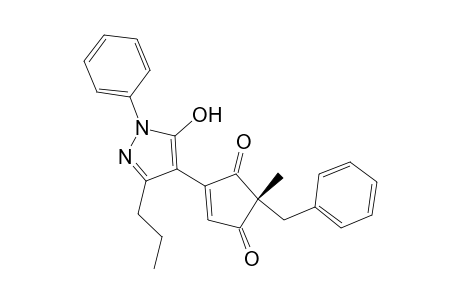 (R)-2-Benzyl-4-(3-propyl-5-hydroxy-1-phenyl-1H-pyrazol-4-yl)-2-methylcyclopent-4-ene-1,3-dione