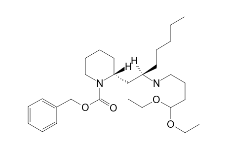 (2R)-2-[(2R)-2-(4,4-diethoxybutylamino)heptyl]-1-piperidinecarboxylic acid (phenylmethyl) ester