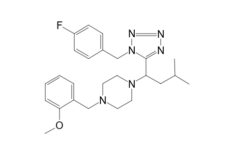 1-Pyrrol1-[1-(4-fluoro-benzyl)-1H-tetrazol-5-yl]-3-methyl-butylmorpho-4-(2-methoxy-benzyl)-piperazine