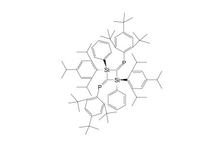 2,4-Bs[(phenyl)(2,4,6-triisopropylphenyl)]-1,3-bis[(2,4,6-tri-tert-butylphenyl)phosphylidene]-2,4-disilacyclobutane