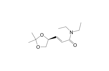 trans-N,N-Diethyl-4,5-O-isopropylidene-4(S),5-dihydroxy-pentenamide