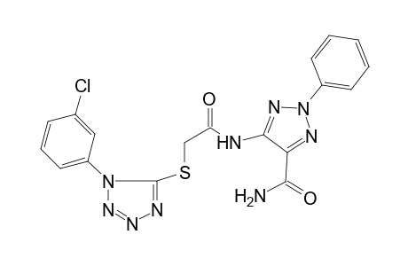 2H-1,2,3-triazole-4-carboxamide, 5-[[[[1-(3-chlorophenyl)-1H-tetrazol-5-yl]thio]acetyl]amino]-2-phenyl-