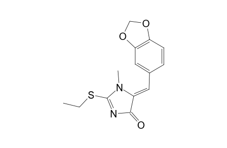 (5Z)-5-(1,3-BENZODIOXOL-5-YLMETHYLENE)-2-ETHYLTHIO-1-METHYL-1,5-DIHYDRO-4H-IMIDAZOL-4-ONE