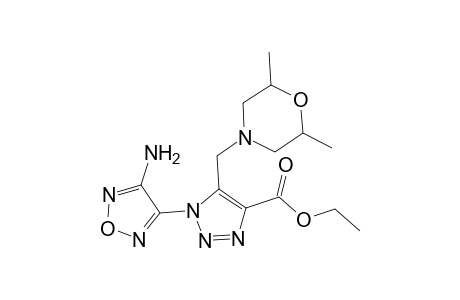 1H-1,2,3-triazole-4-carboxylic acid, 1-(4-amino-1,2,5-oxadiazol-3-yl)-5-[(2,6-dimethyl-4-morpholinyl)methyl]-, ethyl ester