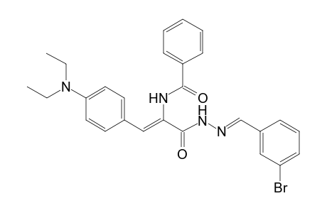 .alpha.-Benzamido-N'-(3-bromobenzylidene)-4-(diethylamino)cinnamohydrazide