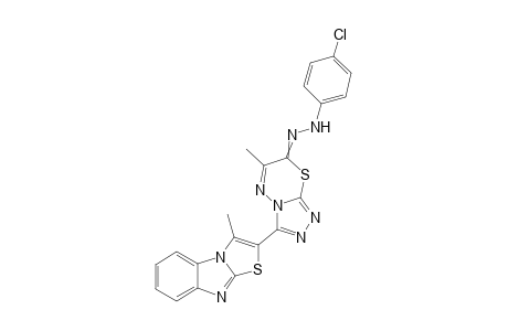 3-Methyl-2-[7-(4-chlorophenylhydrazono)-6-methyl-7H-1,2,4-triazolo[3,4-b]-1,3,4-thiadiazin-3-yl]thiazolo-[3,2-a]benzimidazole