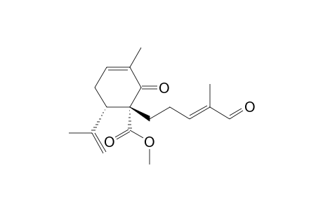 Methyl (+)-(6S,1R)-6-Isopropenyl-3-methyl-1-[4'-methyl-5'-oxo-(E)-pent-3-enyl]-2-oxocyclohex-3-enecarboxylate