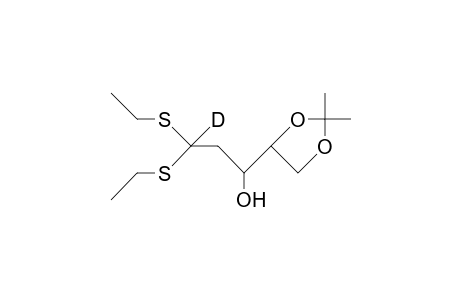 2-Deoxy-1-deuterio-4,5-O-isopropylidene-D-erythro-pentose diethyl-dithioacetal