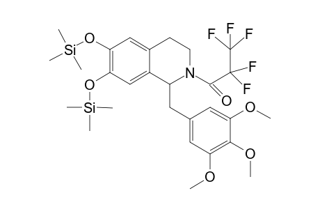 O1,O2-Bis(trimethylsilyl)N-pentafluoropropionyl derivative of l-1-(3,4,5-trimethoxybenzyl)-6,7-dihydroxy-1,2,3,4-tetrahydroisoquinoline