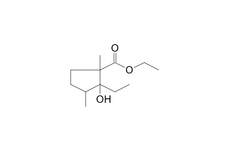 2-Ethyl-2-hydroxy-1,3-dimethylcyclopentanecarboxylic acid, ethyl ester