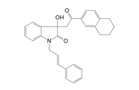 1-[(E)-cinnamyl]-3-hydroxy-3-(2-keto-2-tetralin-6-yl-ethyl)oxindole