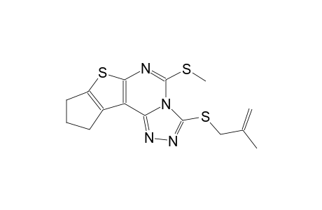 3-[(2-methyl-2-propenyl)sulfanyl]-5-(methylsulfanyl)-9,10-dihydro-8H-cyclopenta[4,5]thieno[3,2-e][1,2,4]triazolo[4,3-c]pyrimidine