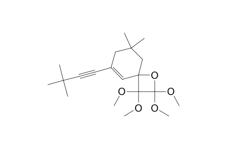 1-Oxaspiro[3.5]non-5-ene, 6-(3,3-dimethyl-1-butynyl)-2,2,3,3-tetramethoxy-8,8-dimethyl-