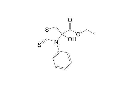 Ethyl 3-phenyl-4-hydroxy-2-thioxo-1,3-thiazolane-4-carboxylate