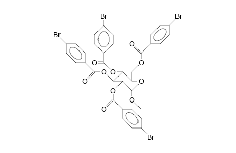 Methyl 2,3,4,6-tetrakis(O-[4-bromo-benzoyl]).alpha.-D-glucopyranoside