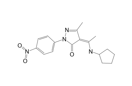 Pyrazol-3-one, 4-(1-cyclopentylaminoethylidene)-5-methyl-2-(4-nitrophenyl)-2,4-dihydro-