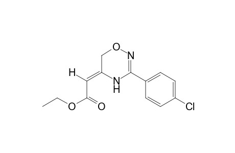 (Z)-3-(p-chlorophenyl)-4H-1,2,4-oxadiazine-delta5(6H), alpha-acetic acid, ethyl ester