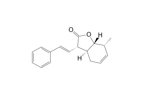 (+,-)-(3.alpha.,3a.alpha.,7.alpha.,7a.beta.)-3a,4,7,7a-tetrahydro-3-(2-phenylethenyl)-7-methyl-2(3H)-benzofuranone