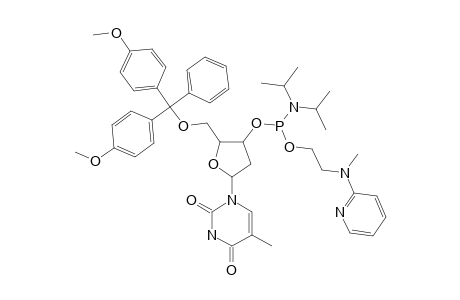 5'-O-(4,4'-DIMETHOXYTRITYL)-3'-O-(N,N-DIISOPROPYLAMINO)-[2-[N-METHYL-N-(2-PYRIDYL)-AMINOETHOXY]-PHOSPHINYL-2'-DEOXYTHYMIDINE