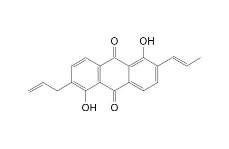1,5-Dihydroxy-2-(prop-1'-enyl)-6-(prop-2"-enyl)anthraquinone