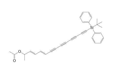 14-(Tert-butyldiphenylsilyl)-3,5-tetradecadiene-7,9,11,13-tetrayn-2-yl acetate