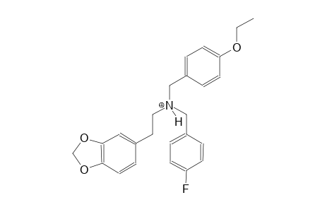 2-(1,3-benzodioxol-5-yl)-N-(4-ethoxybenzyl)-N-(4-fluorobenzyl)ethanaminium