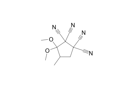 2,2,3,3-Tetracyano-1,1-dimethoxy-5-methyl-cyclopentane