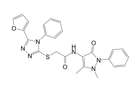 acetamide, N-(2,3-dihydro-1,5-dimethyl-3-oxo-2-phenyl-1H-pyrazol-4-yl)-2-[[5-(2-furanyl)-4-phenyl-4H-1,2,4-triazol-3-yl]thio]-