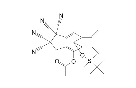 (1RS,8SR,9RS,12SR)-12-syn-[(t-Butyl)dimethylsilyloxy]-4,4,5,5-tetracyano-10,11-dimethylidenetricyclo[7.2.1.0(2,7)]dodec-2(7)-en-8-exo-yl acetate