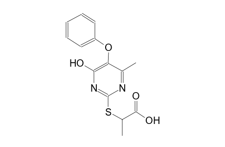 propanoic acid, 2-[(4-hydroxy-6-methyl-5-phenoxy-2-pyrimidinyl)thio]-
