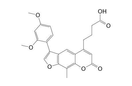 4-[3-(2,4-dimethoxyphenyl)-7-keto-9-methyl-furo[3,2-g]chromen-5-yl]butyric acid