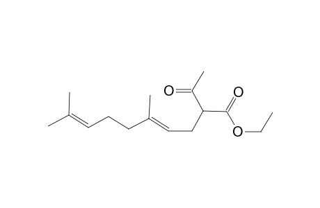 Ethyl (4E)-2-acetyl-5,9-dimethyldeca-4,8-dienoate