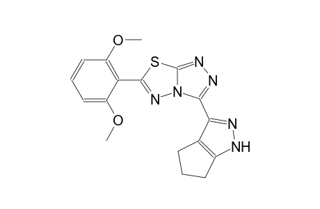 6-(2,6-dimethoxyphenyl)-3-(1,4,5,6-tetrahydrocyclopenta[c]pyrazol-3-yl)[1,2,4]triazolo[3,4-b][1,3,4]thiadiazole