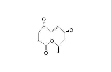 STAGONOLIDE_C;(5-ALPHA,8-BETA,10-BETA)-5,8-DIHYDROXY-10-METHYL-3,4,5,8,9,10-HEXAHYDRO-OXECIN-2-ONE